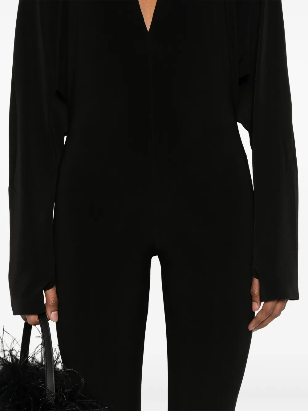 Shop Norma Kamali Dolman Jumpsuit In Black