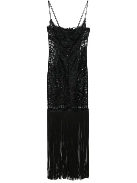 The Attico embroidered midi dress