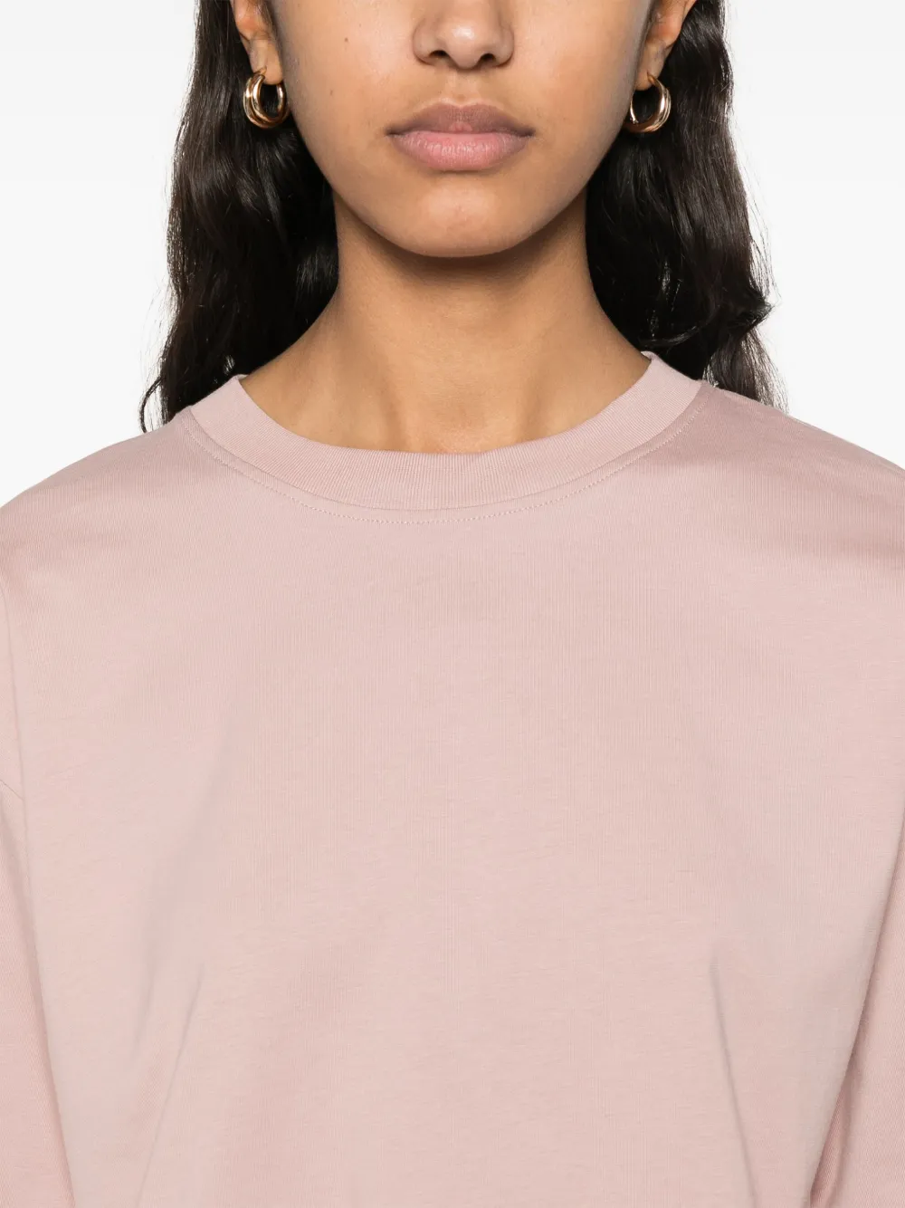 Shop Loulou Studio Gupo Cropped T-shirt In Pink