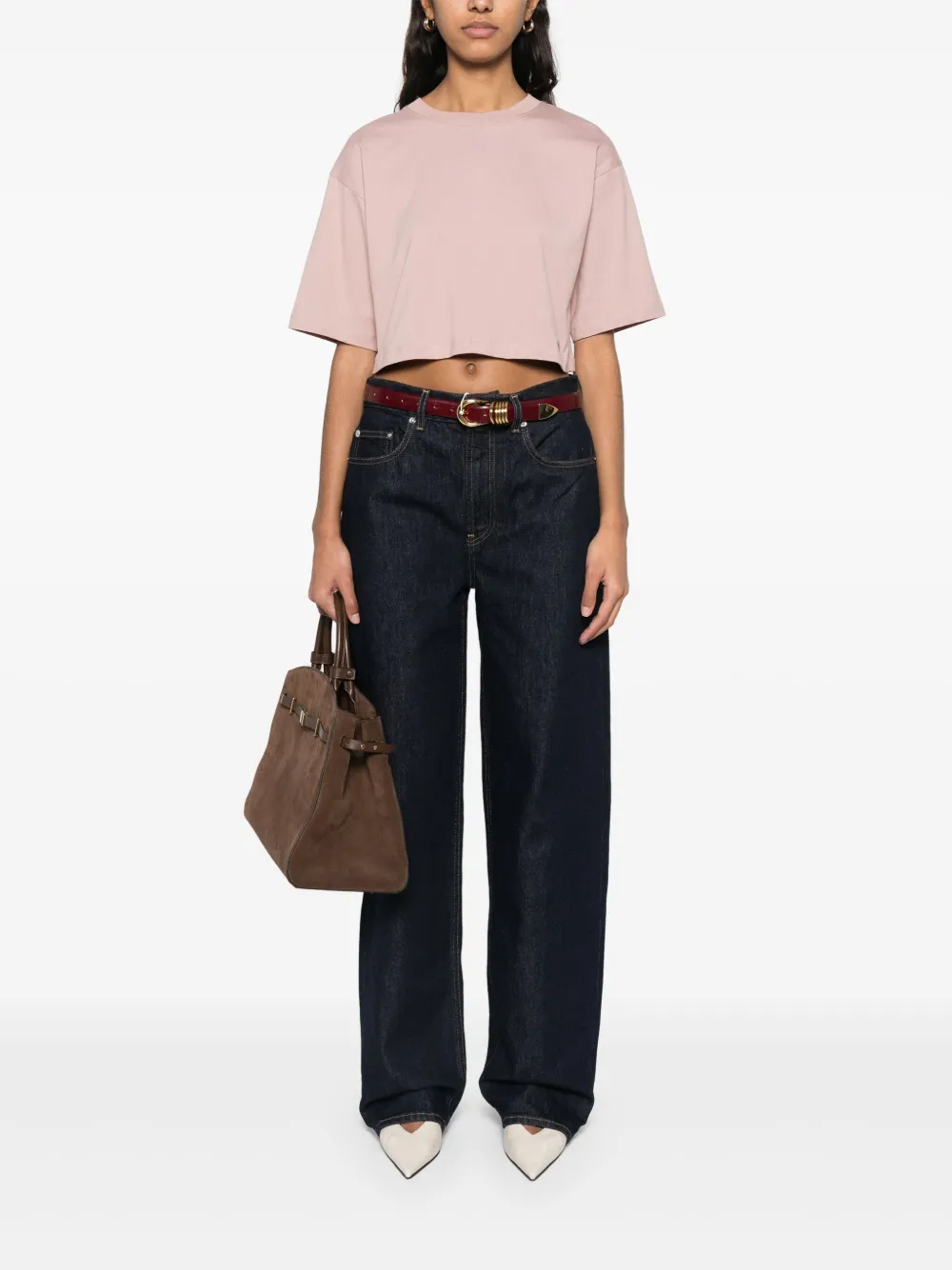 LOULOU STUDIO GUPO CROPPED T-SHIRT