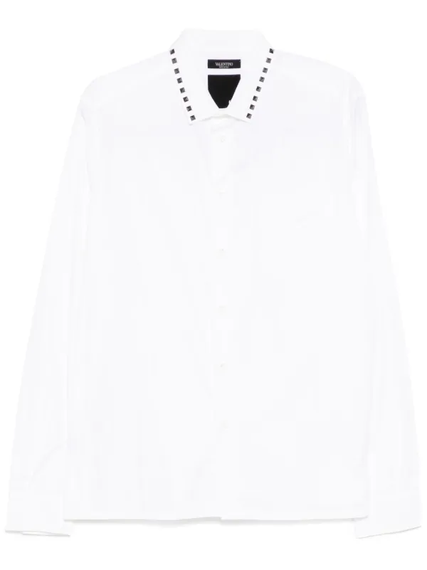 Valentino Garavani ロックスタッズ シャツ | ホワイト Valentino Garavani ロックスタッズ シャツ | ホワイト