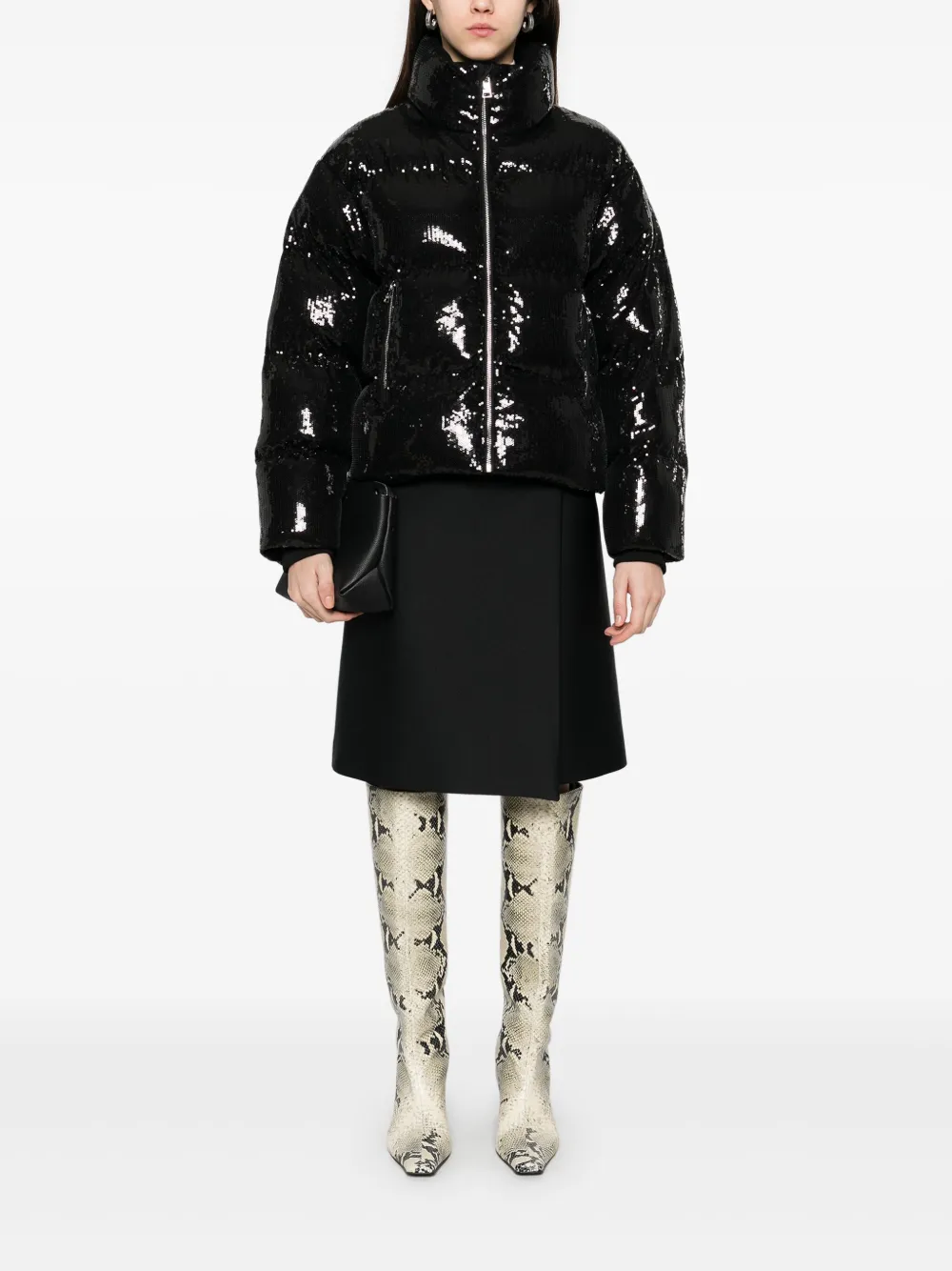 Karl Lagerfeld Jack verfraaid met pailletten - Zwart