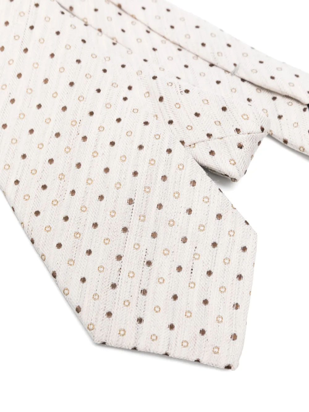 Canali Stopdas met jacquard-patroon - Beige