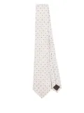 Canali patterned-jacquard tie - Neutrals