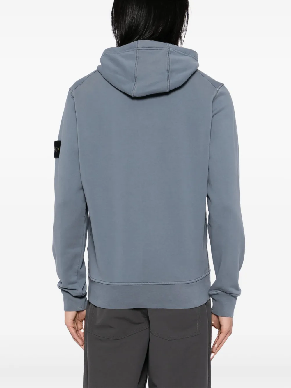 Stone Island Hoodie met geverfd effect Blauw