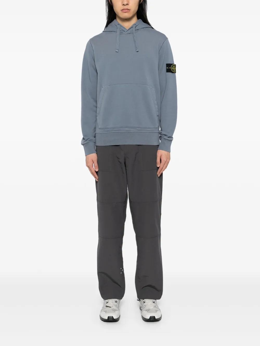 Stone Island Hoodie met geverfd effect - Blauw