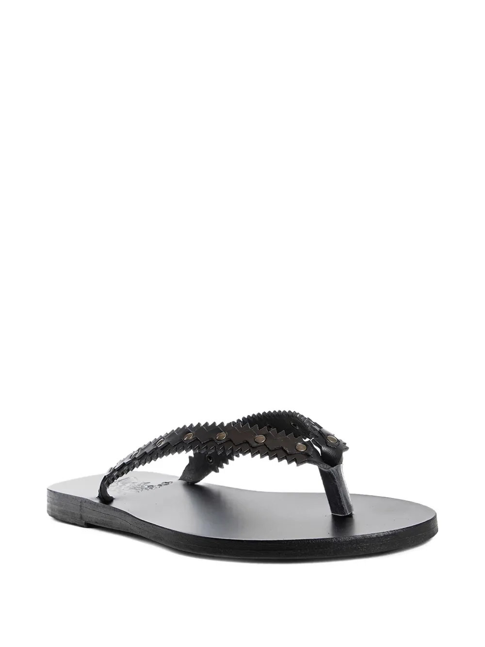 Ancient Greek Sandals Leren sandalen met studs Zwart