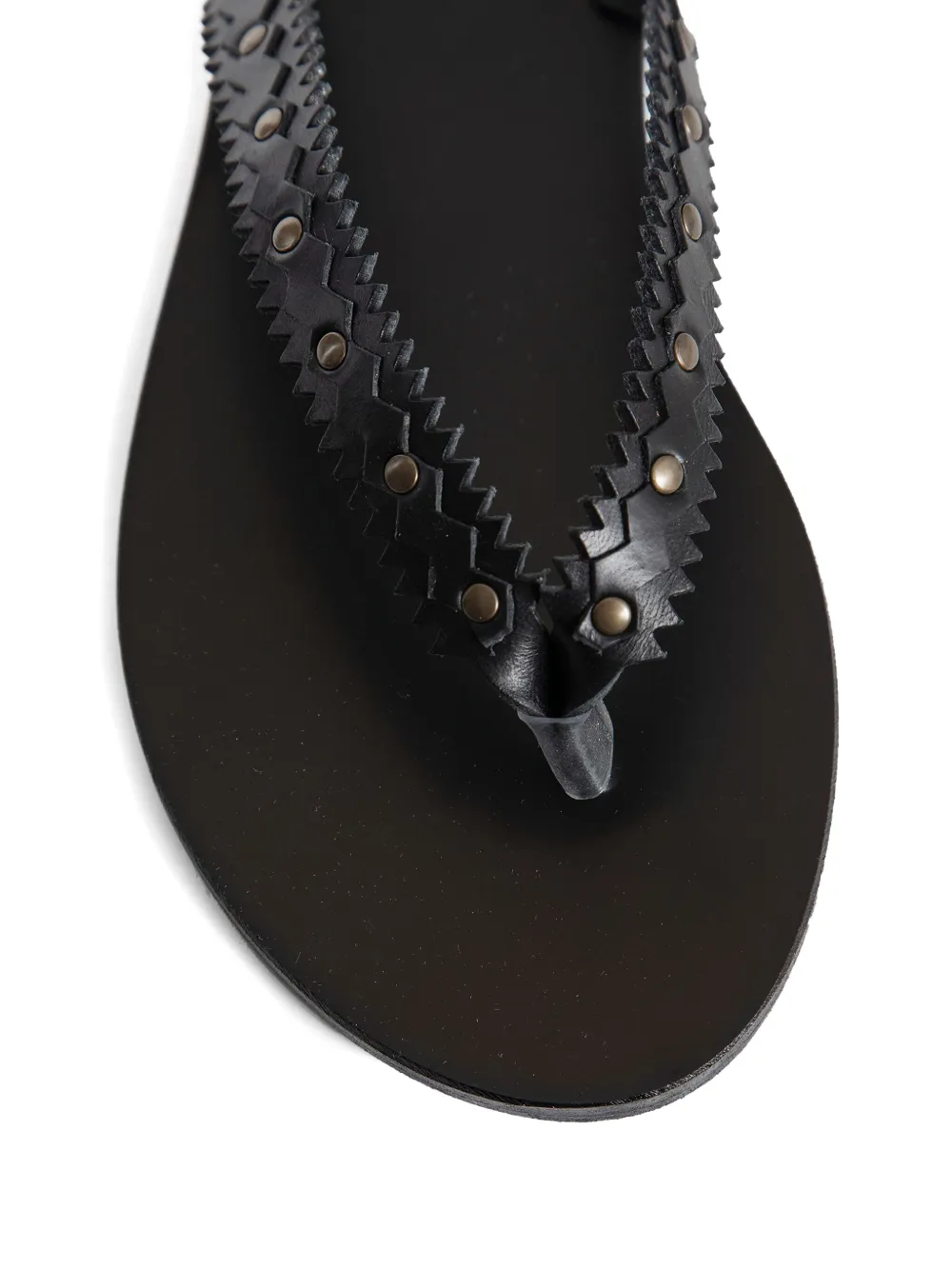 Ancient Greek Sandals Leren sandalen met studs Zwart