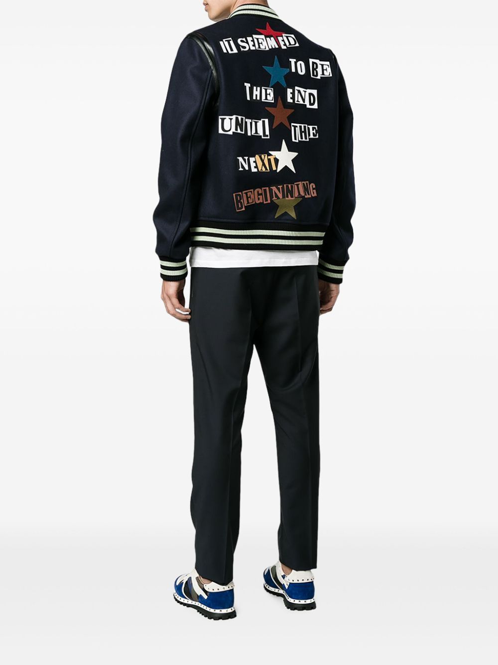 Valentino Garavani printed bomber jacket - Blauw