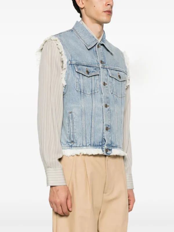 ヴァレンチノガラヴァーニ　ベスト Valentino Garavani デニムベスト | ブルー | FARFETCH JP