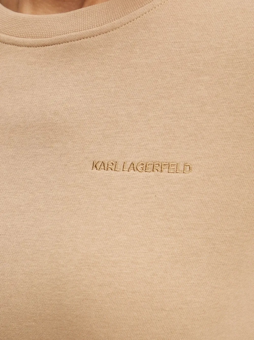 Karl Lagerfeld Logo-embroidered Sweatshirt In Neutral