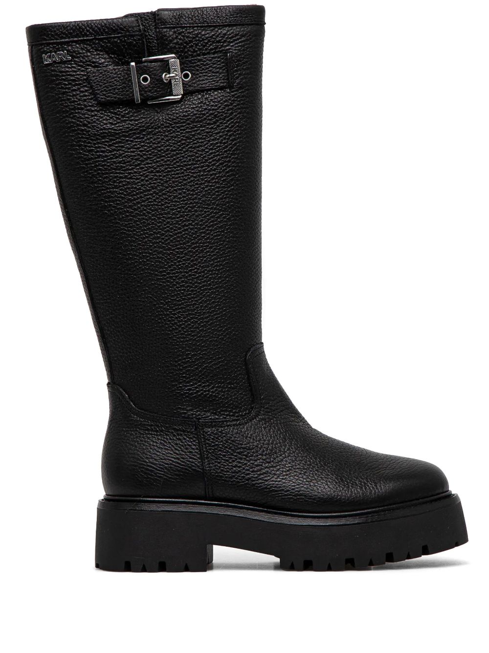 Karl Lagerfeld knee-length leather boots Black