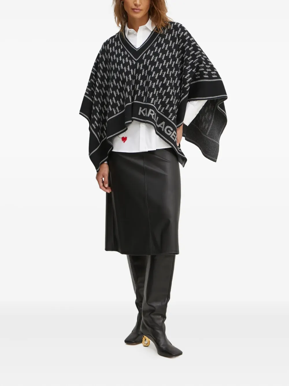 Karl Lagerfeld Shirt met geborduurd logo - Wit