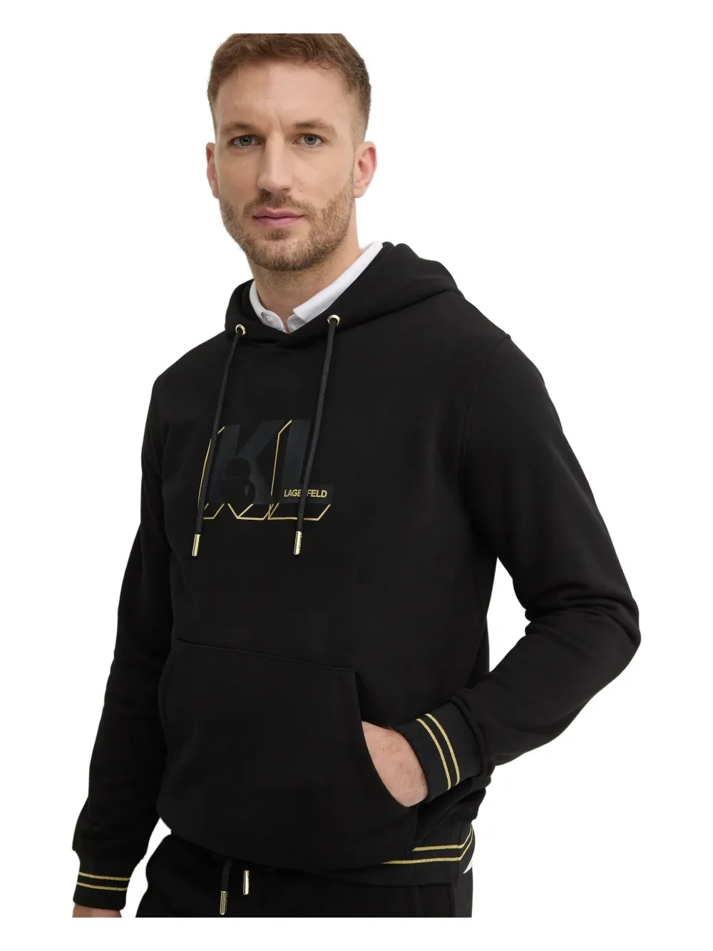 Karl Lagerfeld Hoodie met logodetail Zwart
