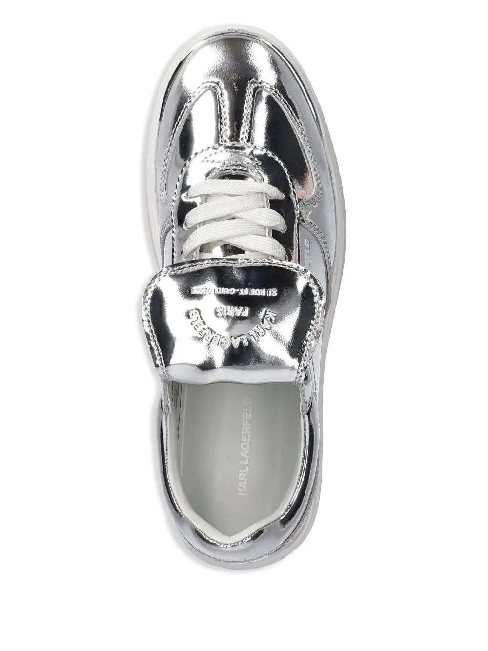 Karl Lagerfeld metallic-effect sneakers Silver