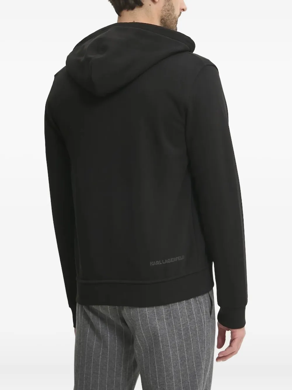 Karl Lagerfeld logo-embroidered zip-up hoodie | Hoodies | Image 2