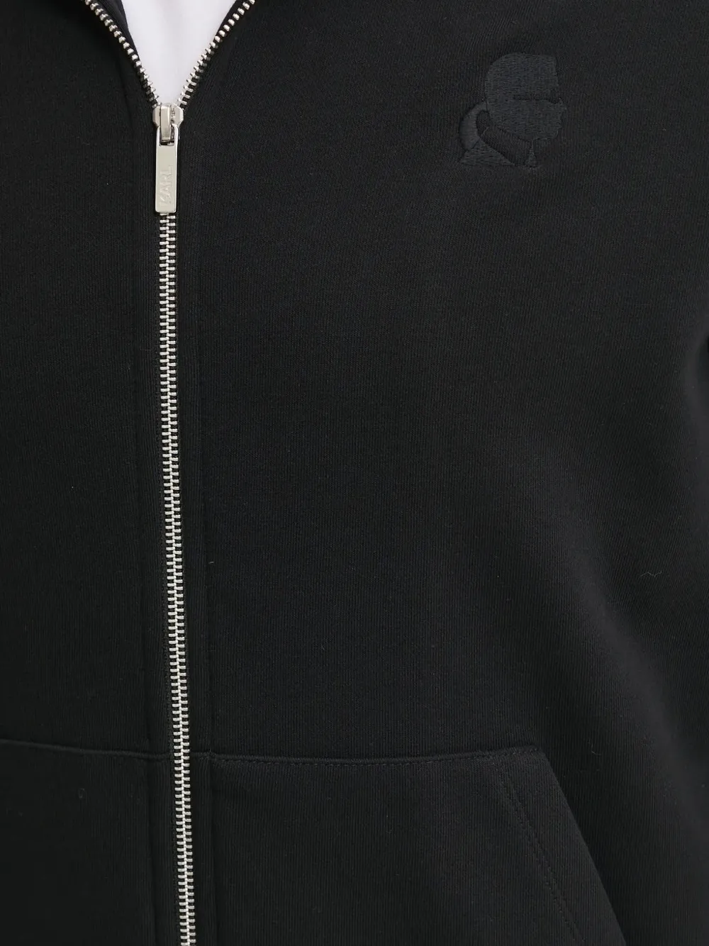 Karl Lagerfeld Hoodie met geborduurd logo Zwart