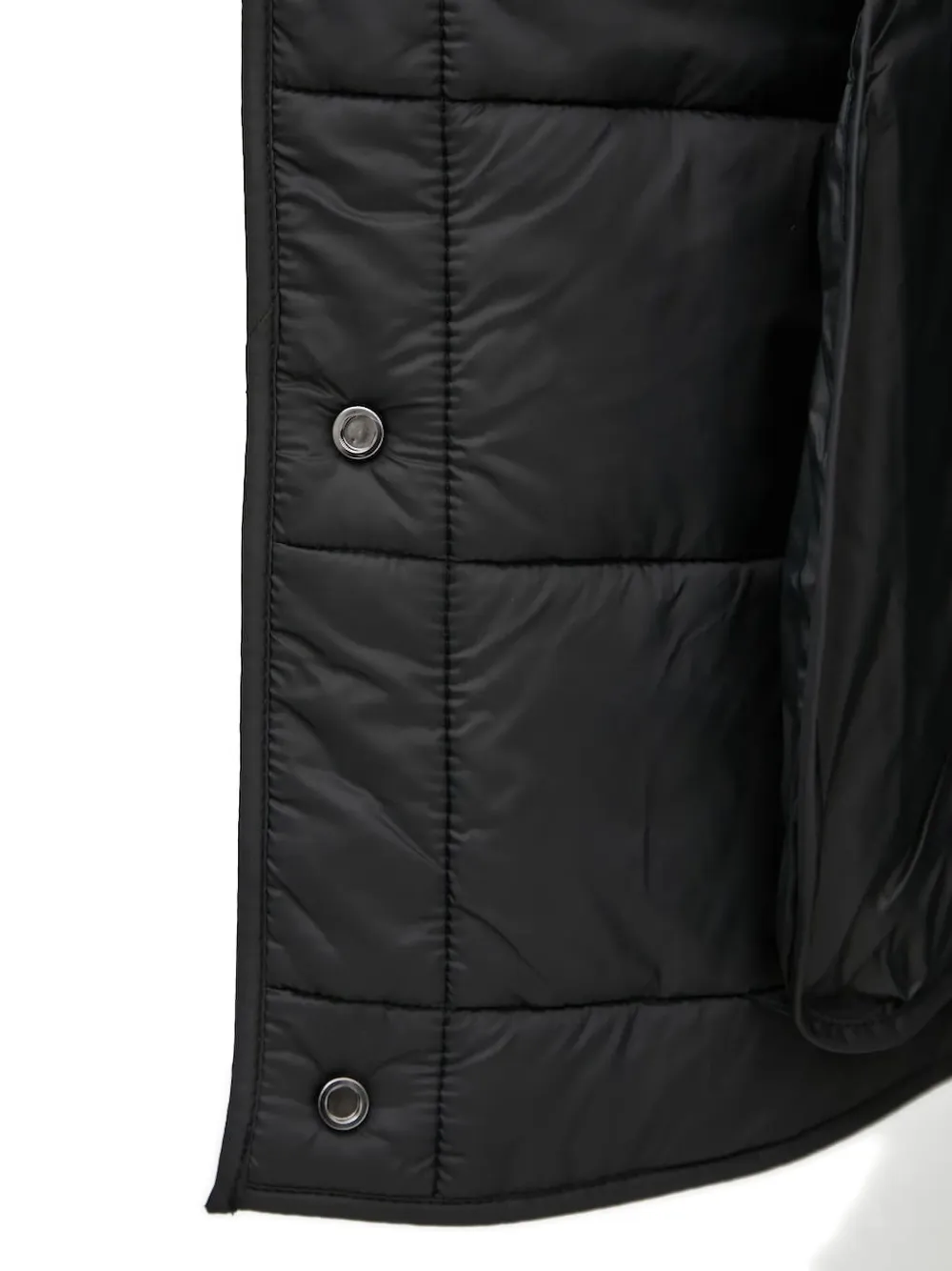 Karl Lagerfeld Tweed-panel Padded Jacket In Black