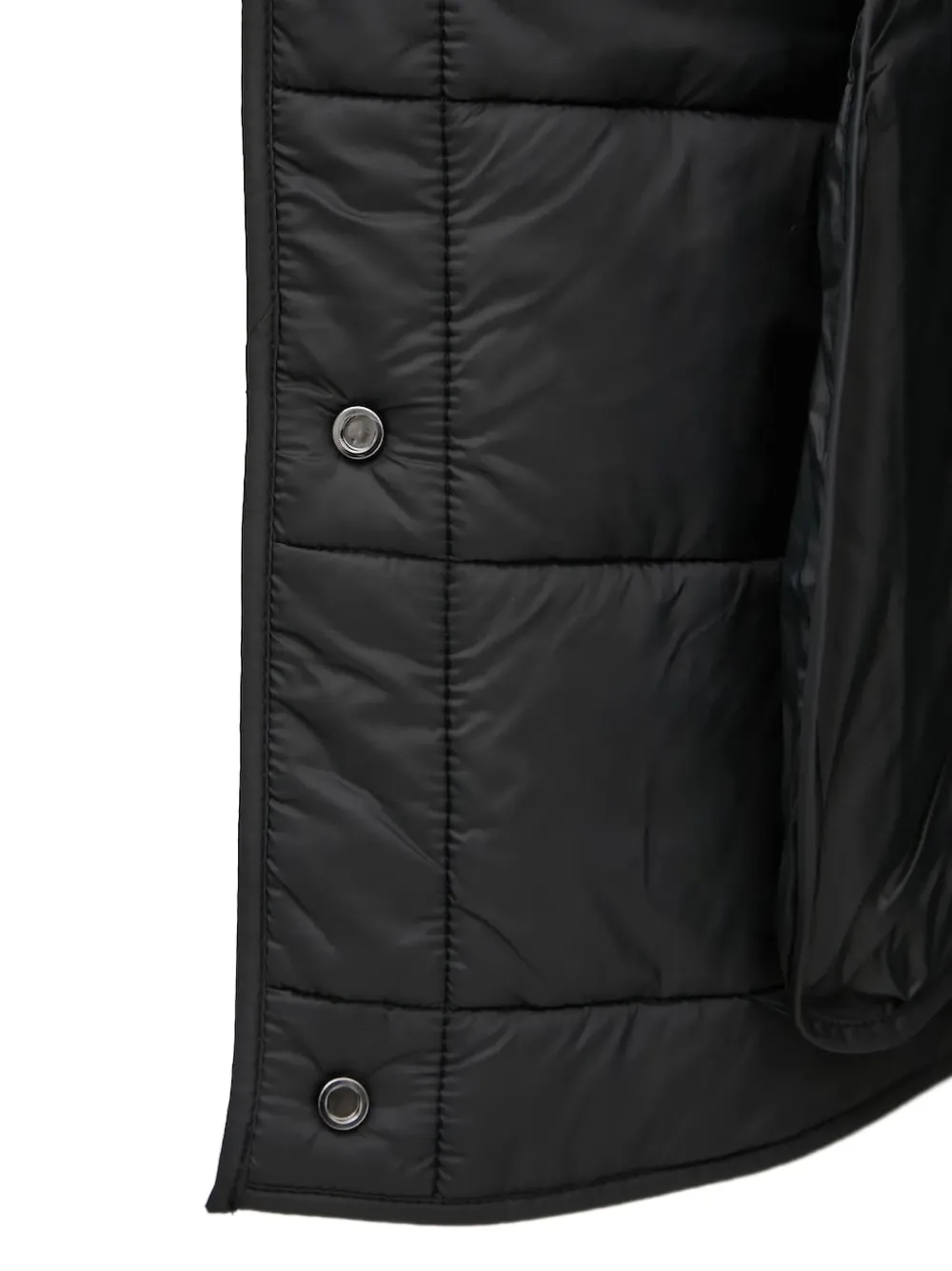 Karl Lagerfeld Gewatteerd jack met tweed vlak Zwart
