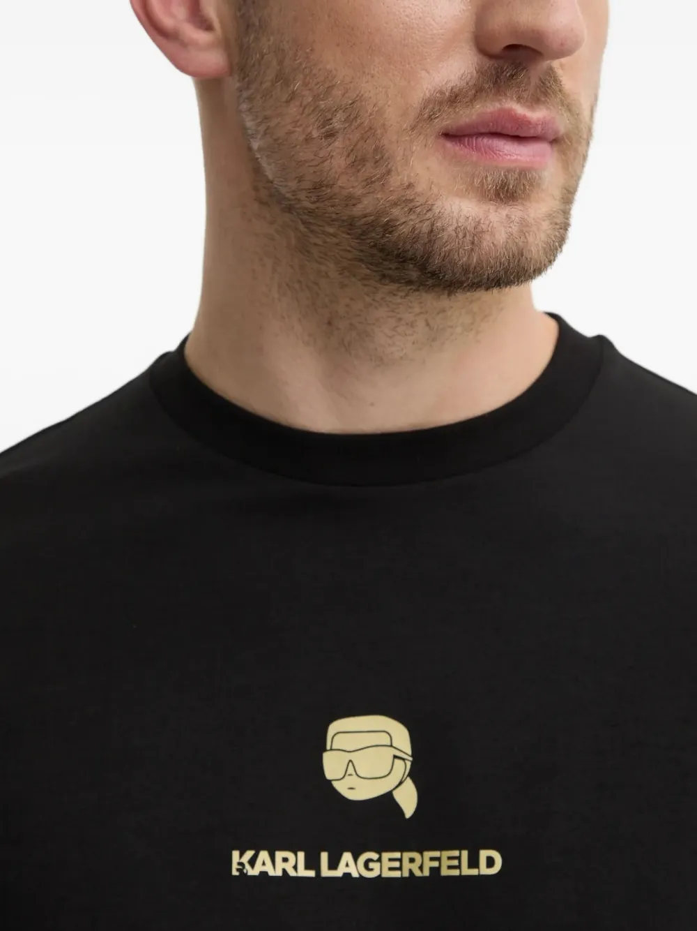 Karl Lagerfeld T-shirt met logoprint Zwart