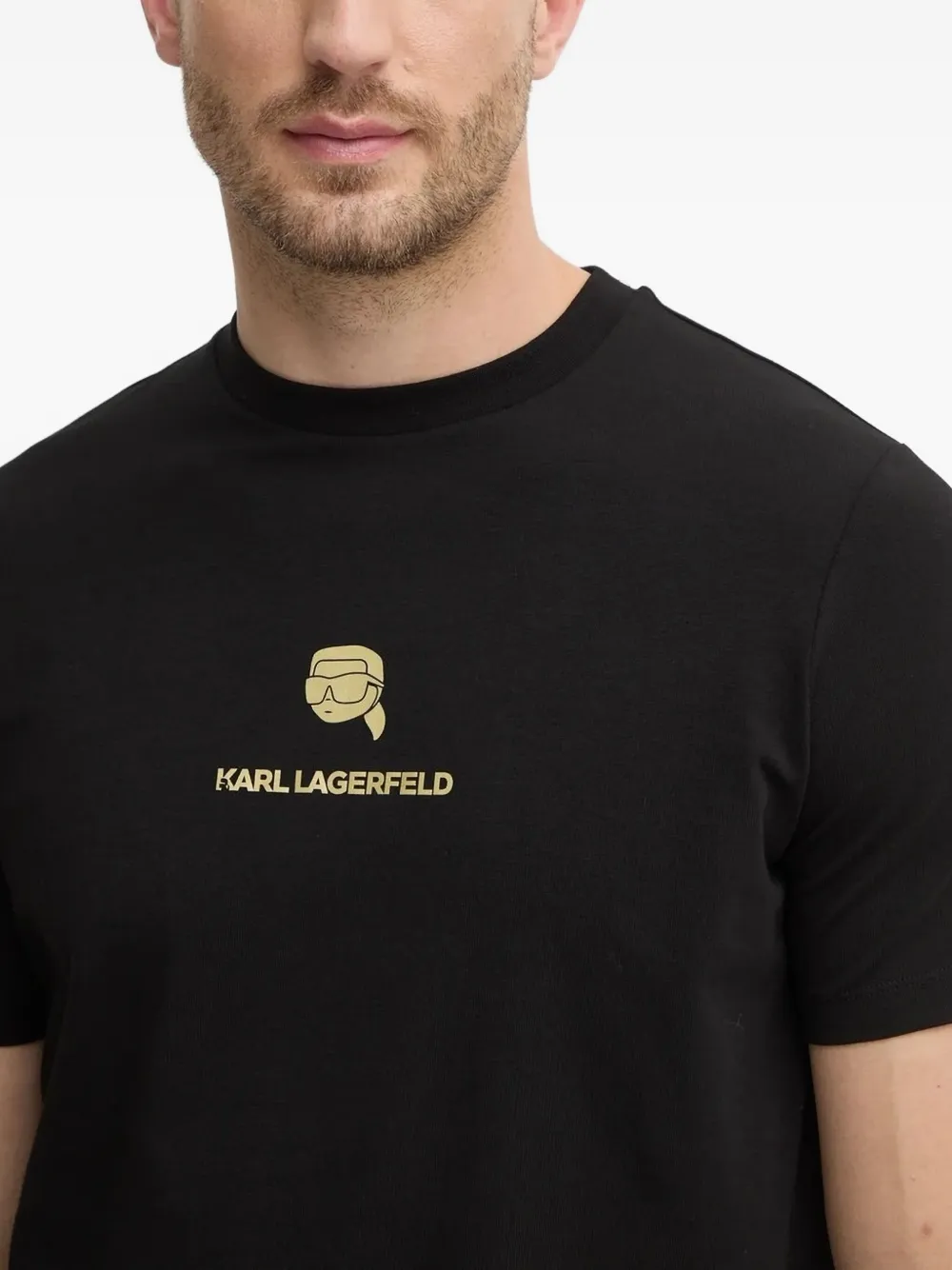 Karl Lagerfeld T-shirt met logoprint Zwart
