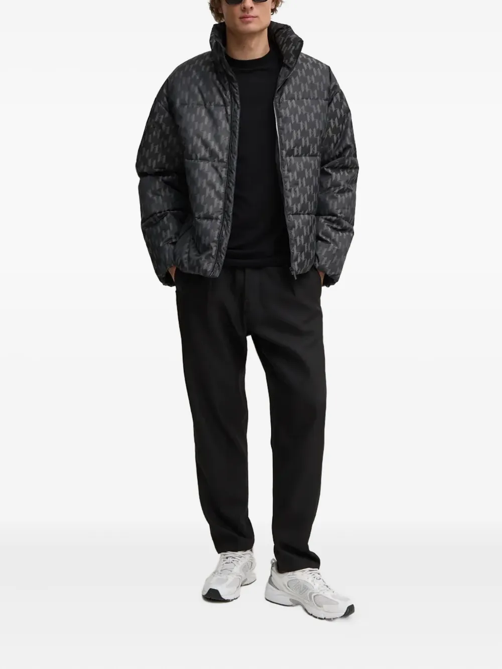 Karl Lagerfeld T-shirt met logoprint - Zwart