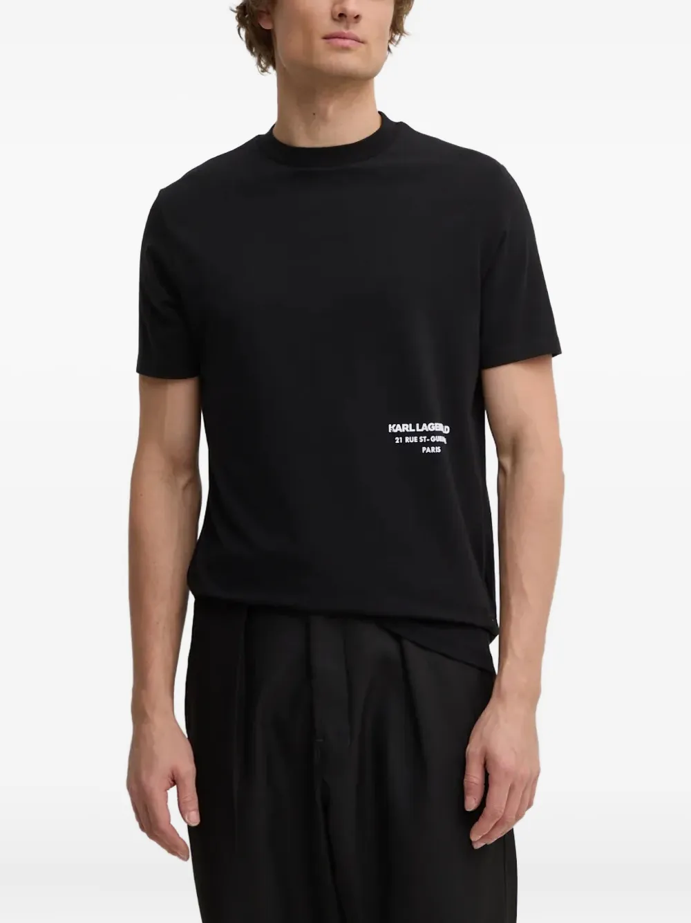 Karl Lagerfeld playera con logo estampado | negro | Image 1