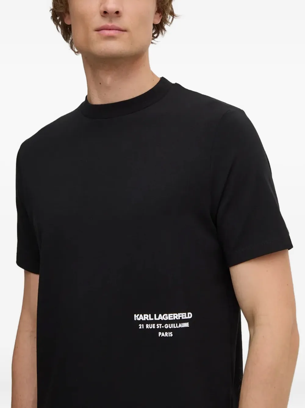 Karl Lagerfeld T-shirt met logoprint Zwart