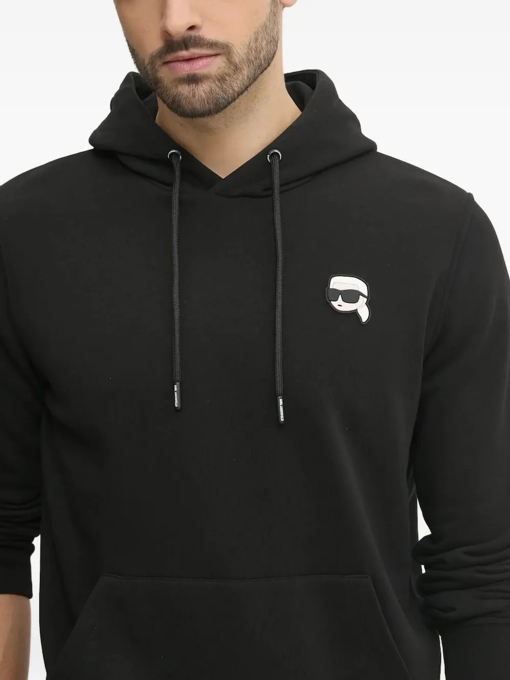 Karl Lagerfeld Hoodie met logopatch Zwart