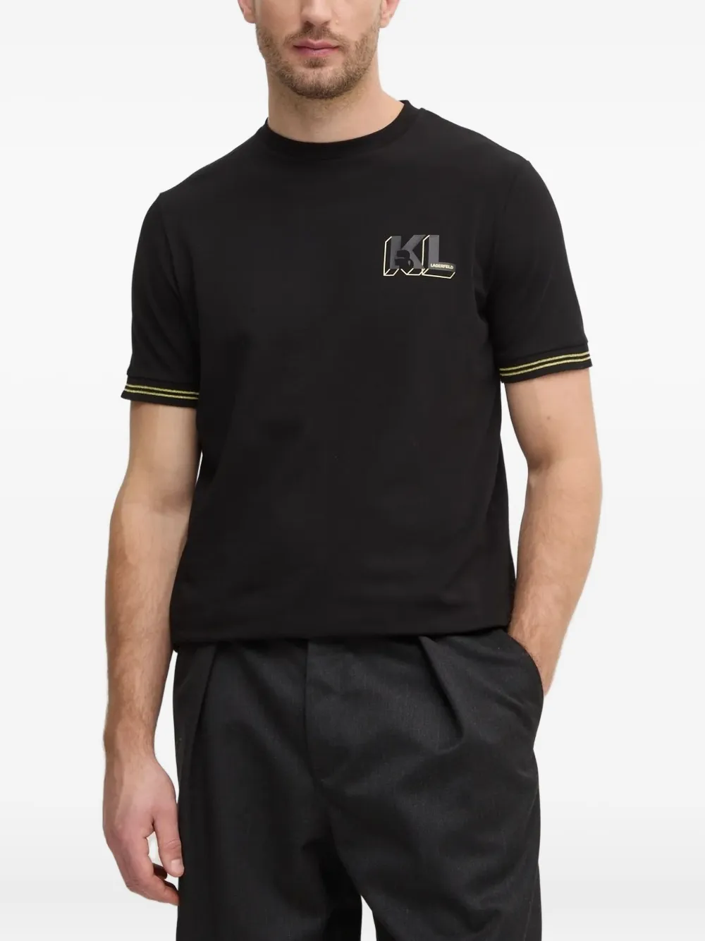 Karl Lagerfeld T-shirt met logoprint Zwart