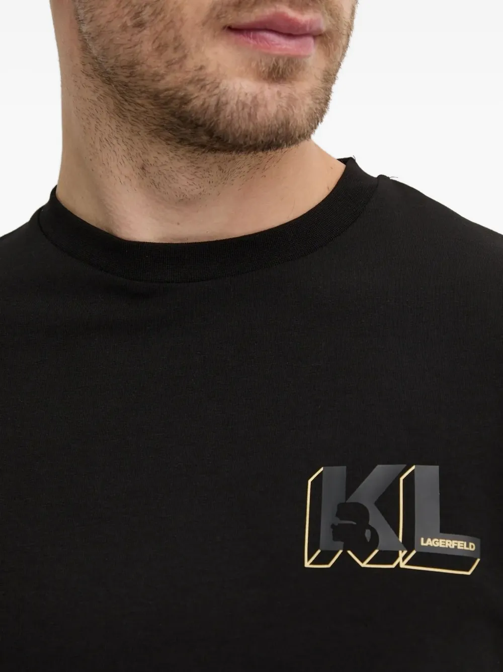 Karl Lagerfeld T-shirt met logoprint Zwart