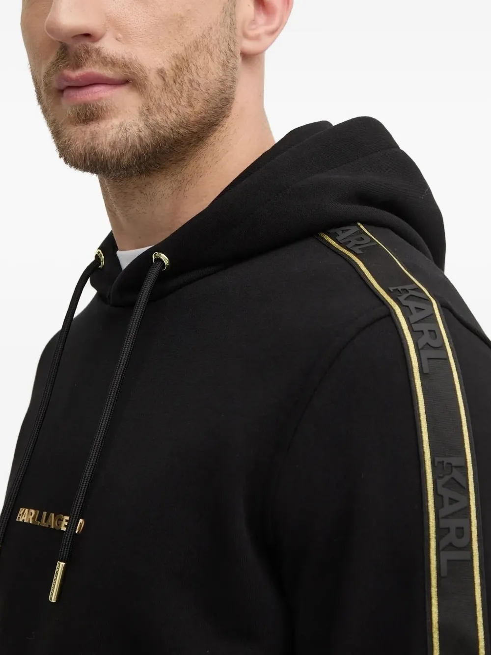Karl Lagerfeld Hoodie met logodetail Zwart