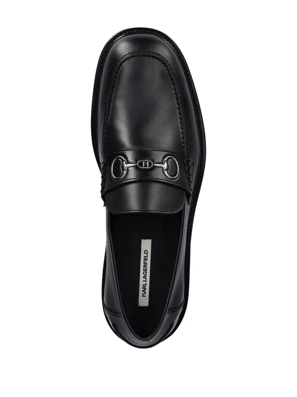 Karl Lagerfeld Leren loafers Zwart
