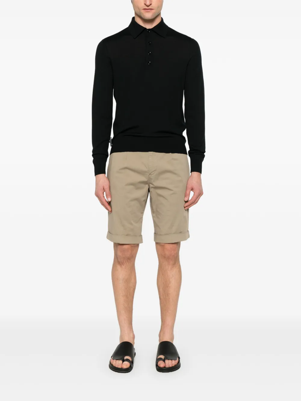 tomford TOM FORD Wollen poloshirt - Zwart