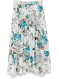 Hannes Roether floral-print maxi skirt - White