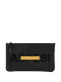 ASPESI mini technical taffeta make-up bag - Black