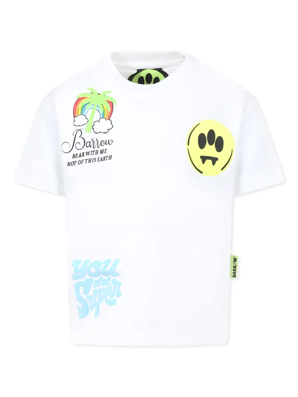 Barrow kids T-shirt met logoprint Wit