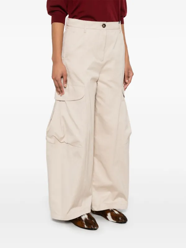 関税込 国内発 ’S MAX MARA ロザテア コットン カーゴパンツ S Max Mara Rosatea パンツ | ニュートラル | FARFETCH JP