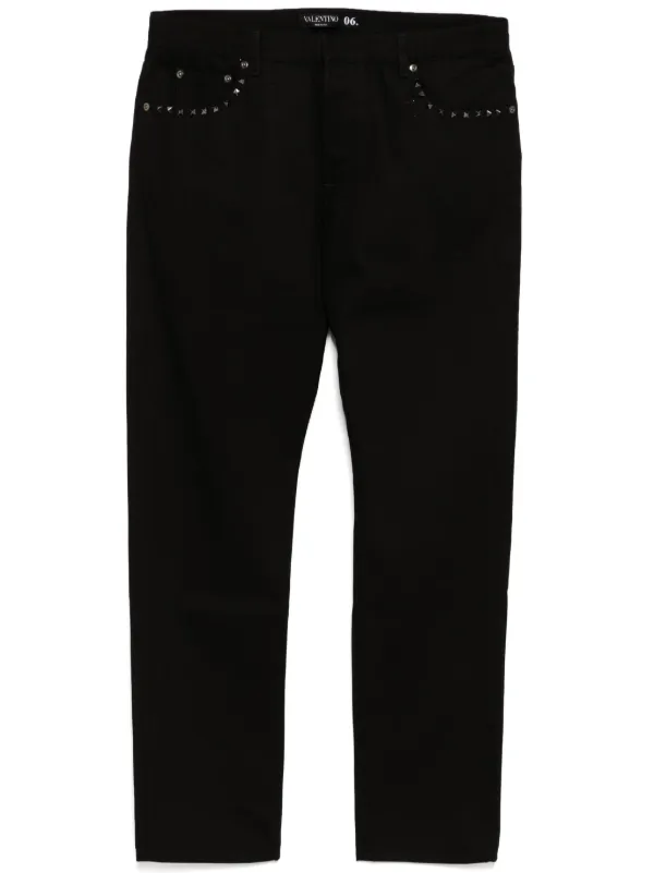 Valentino Garavani ロックスタッズ デニム | ブラック | FARFETCH JP