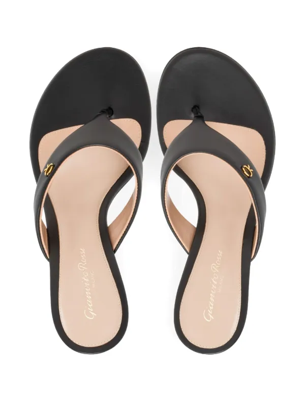 【関税込み】Gianvito Rossi ブラック Ascent 55 ヒールサンダル Gianvito Rossi Ascent 55mm サンダル | ブラック | FARFETCH JP