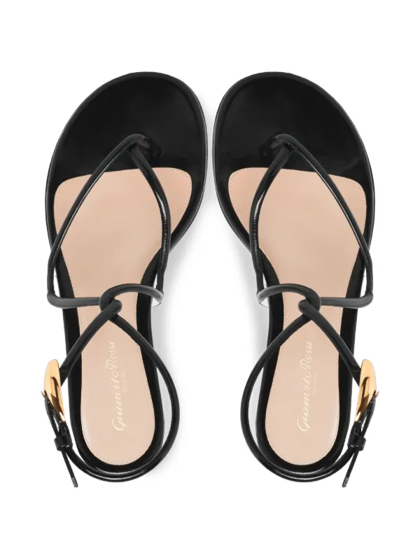 【関税&送料込】Gianvito Rossi Black Mamba Thong Sandals In Gianvito Rossi Black Mamba Sandals | Black | FARFETCH