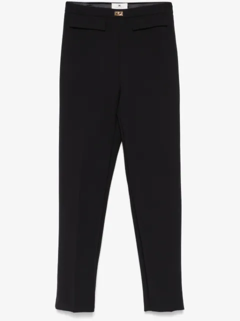 Elisabetta Franchi logo-plaque slim-fit trousers 