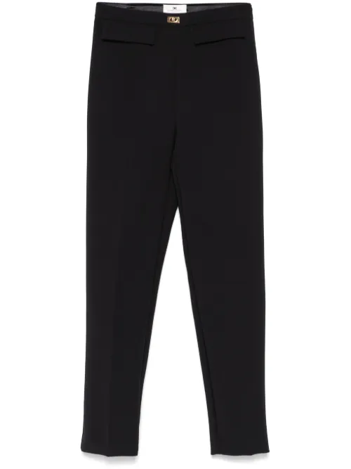 Pantalon slim à plaque logo - Elisabetta Franchi - Modalova