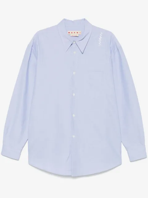 Marni camisa con logo bordado
