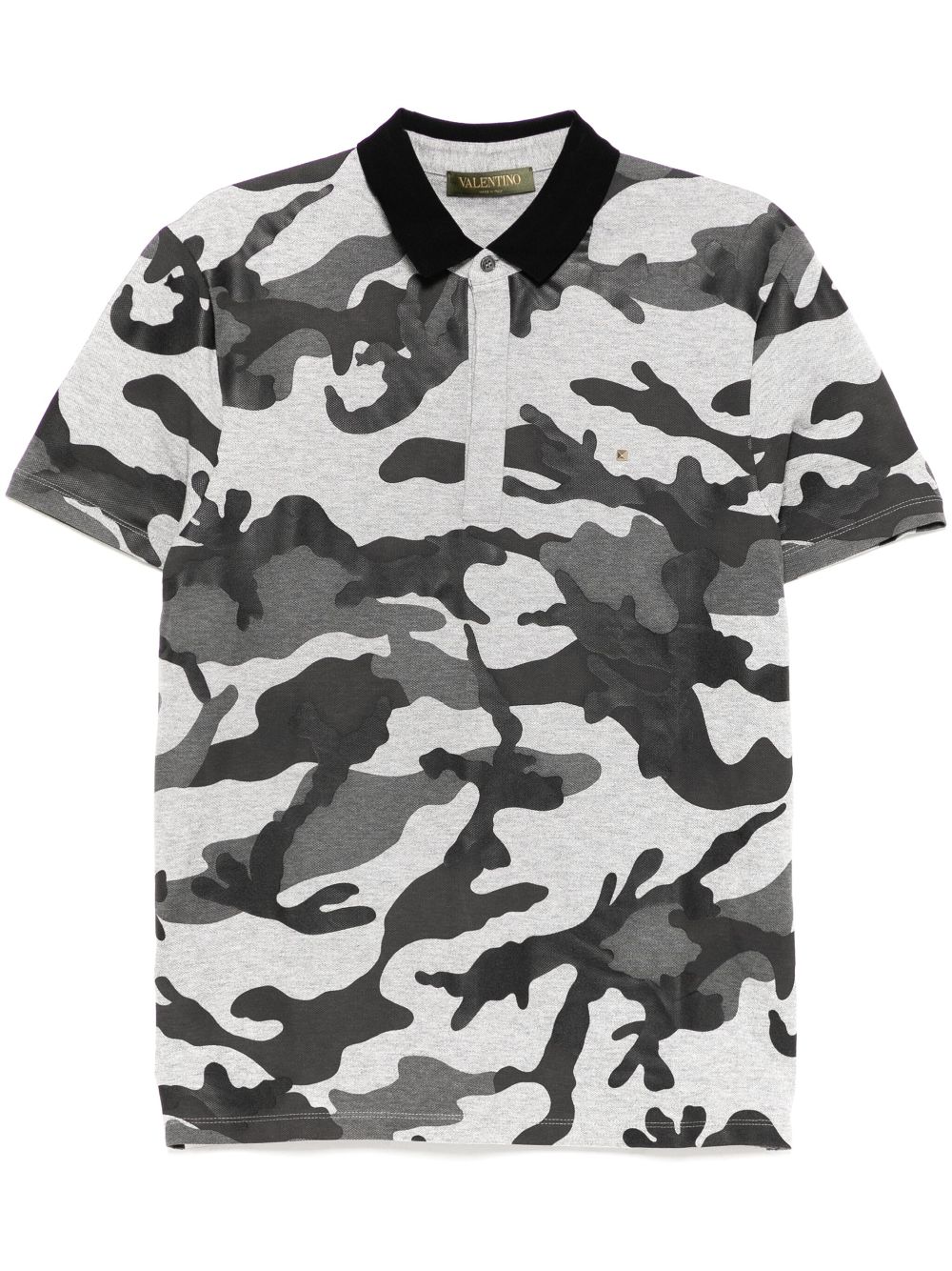 Valentino Garavani camouflage-pattern polo shirts - Grey