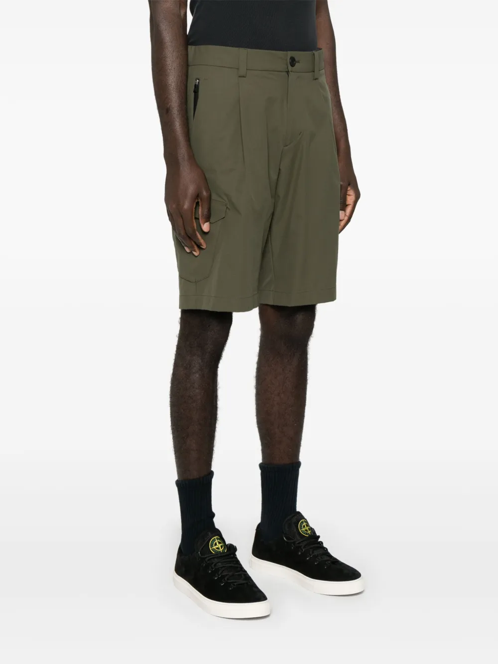 Herno Geplooide shorts Groen