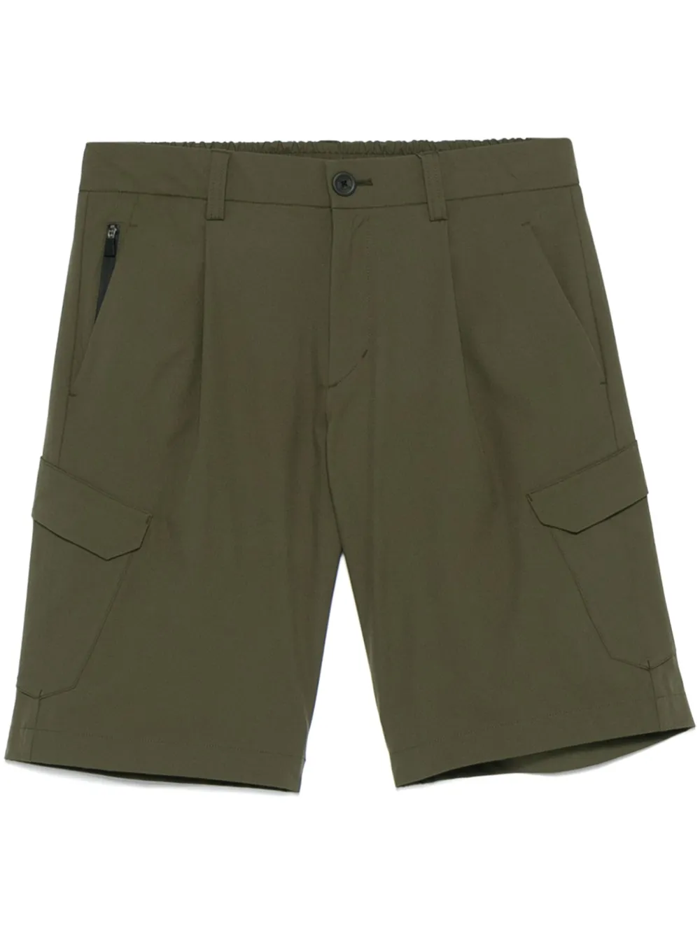 Herno bermudas con pinzas | verde | Image 1