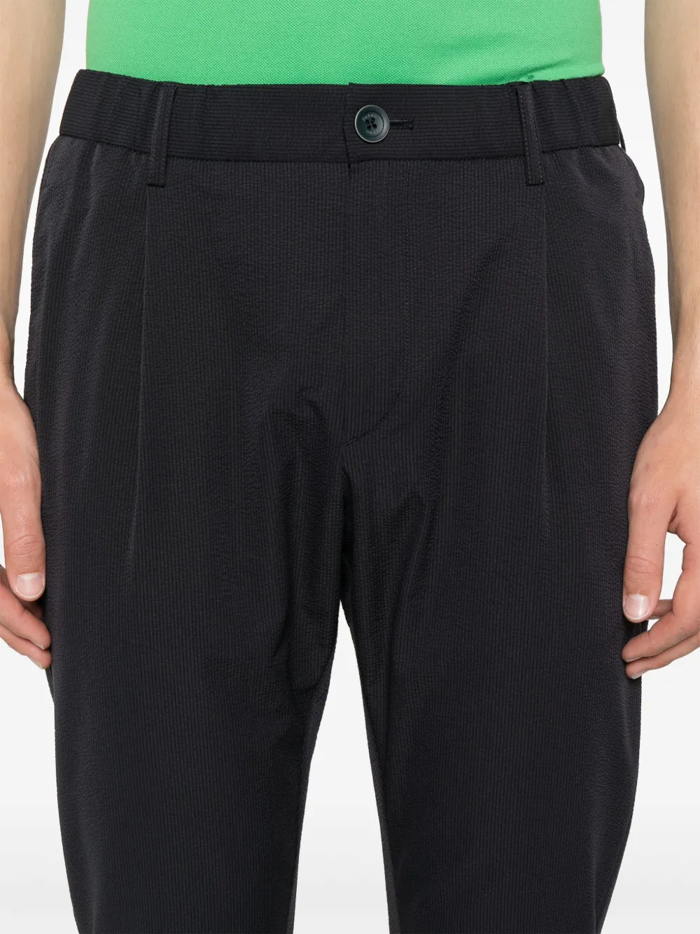 Herno Seersucker broek Blauw