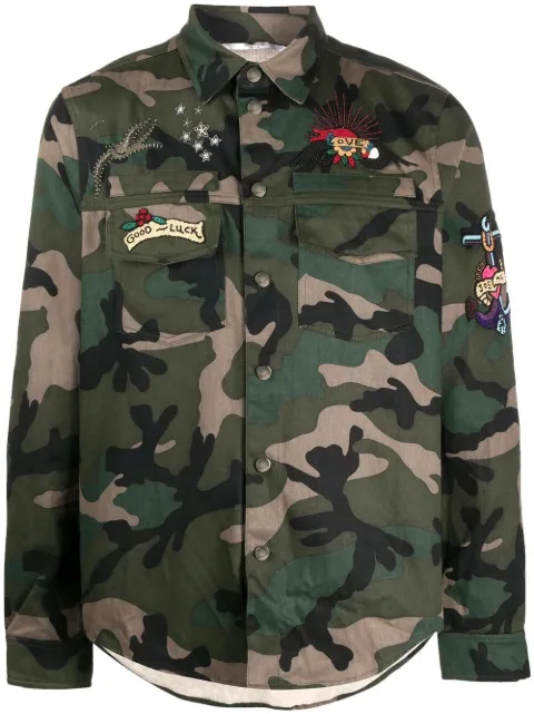 Valentino Garavani camisa con estampado militar