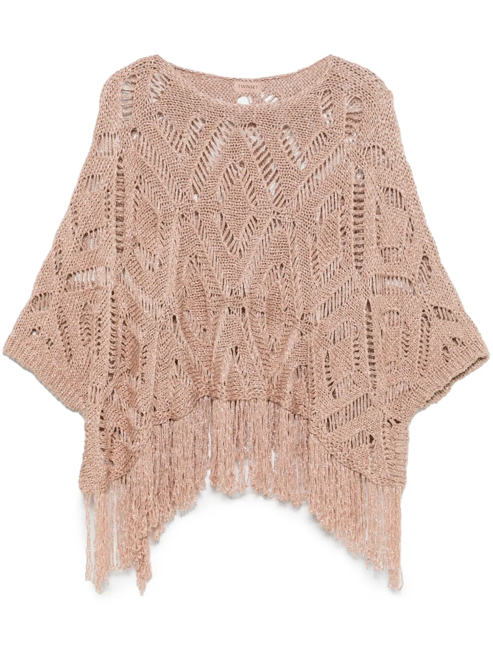 openwork knit poncho